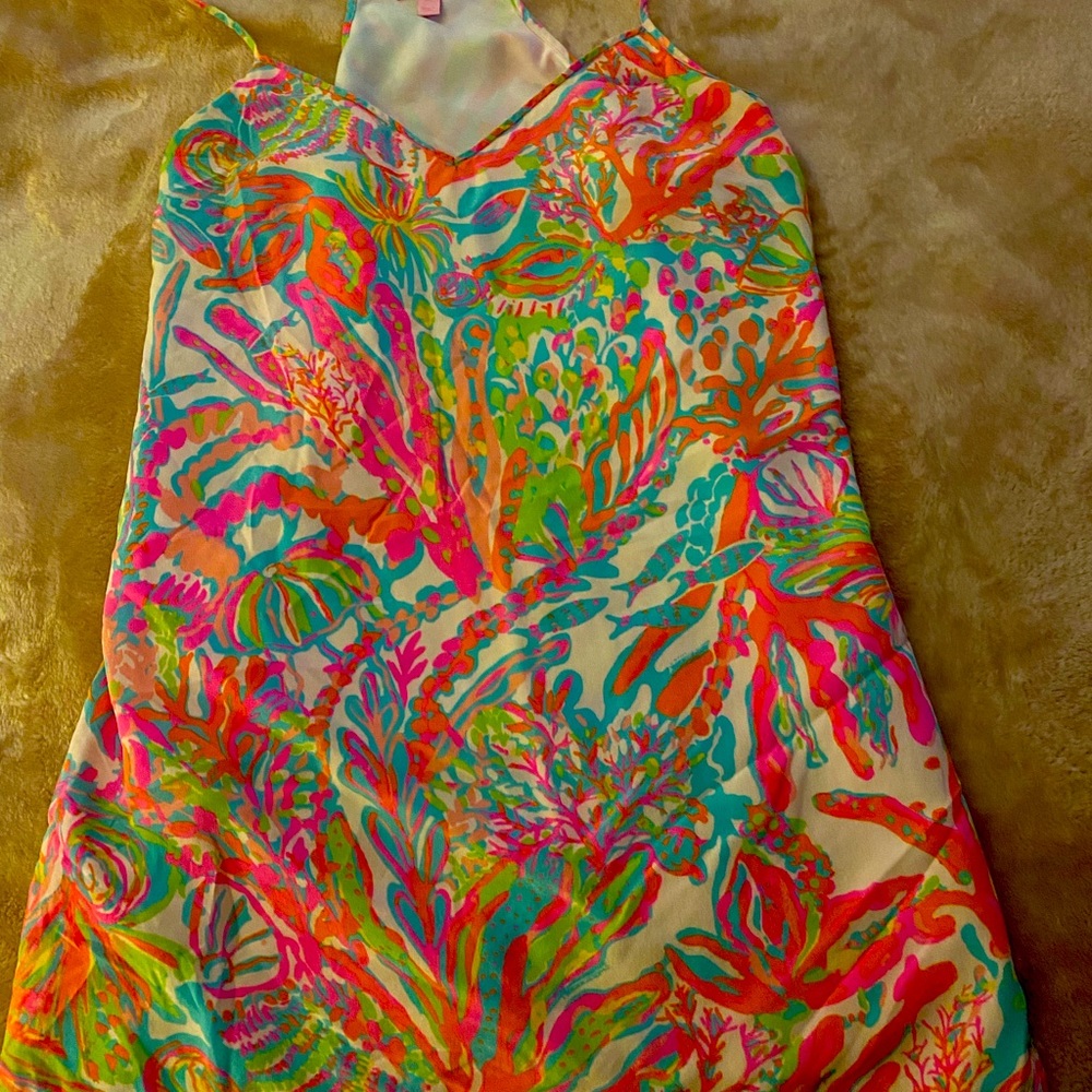 Scuba to cuba racer back mini slip dress